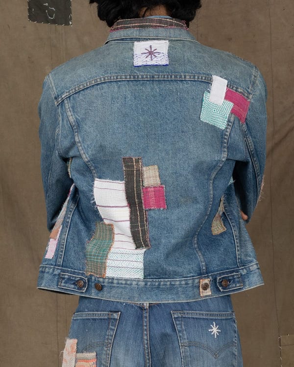 Rkive City — KANTHA REPAIR JACKET BLUE