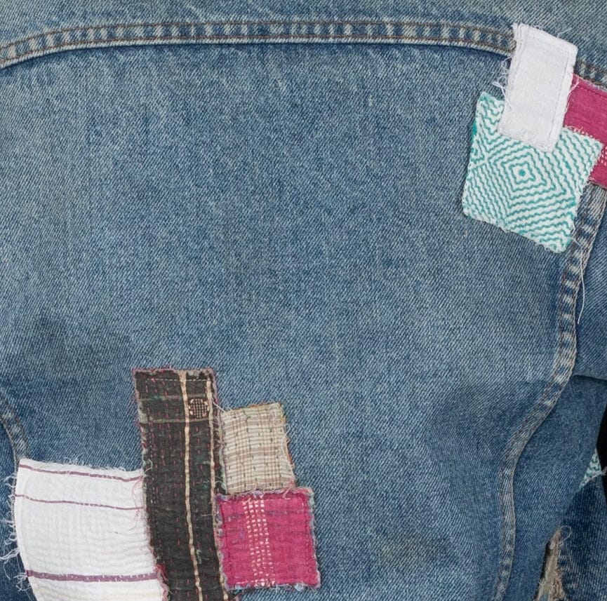 KANTHA REPAIR JACKET BLUE - image 3