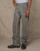 DOUBLE KNEE PANTS w/EMB GREEN view 1
