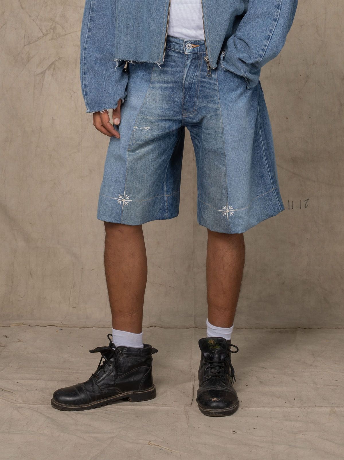 PANDA SHORTS BLUE - image 1