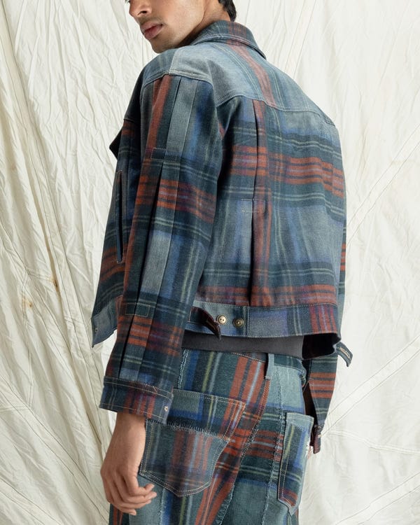 Rkive City — CHECKERED TRUCKER JACKET