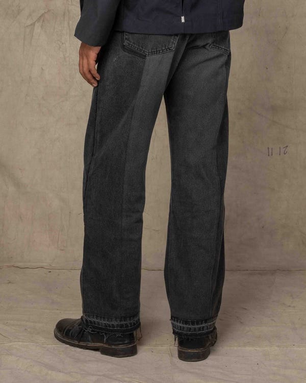 Rkive City — DOUBLE KNEE PANTS w/EMB BLACK
