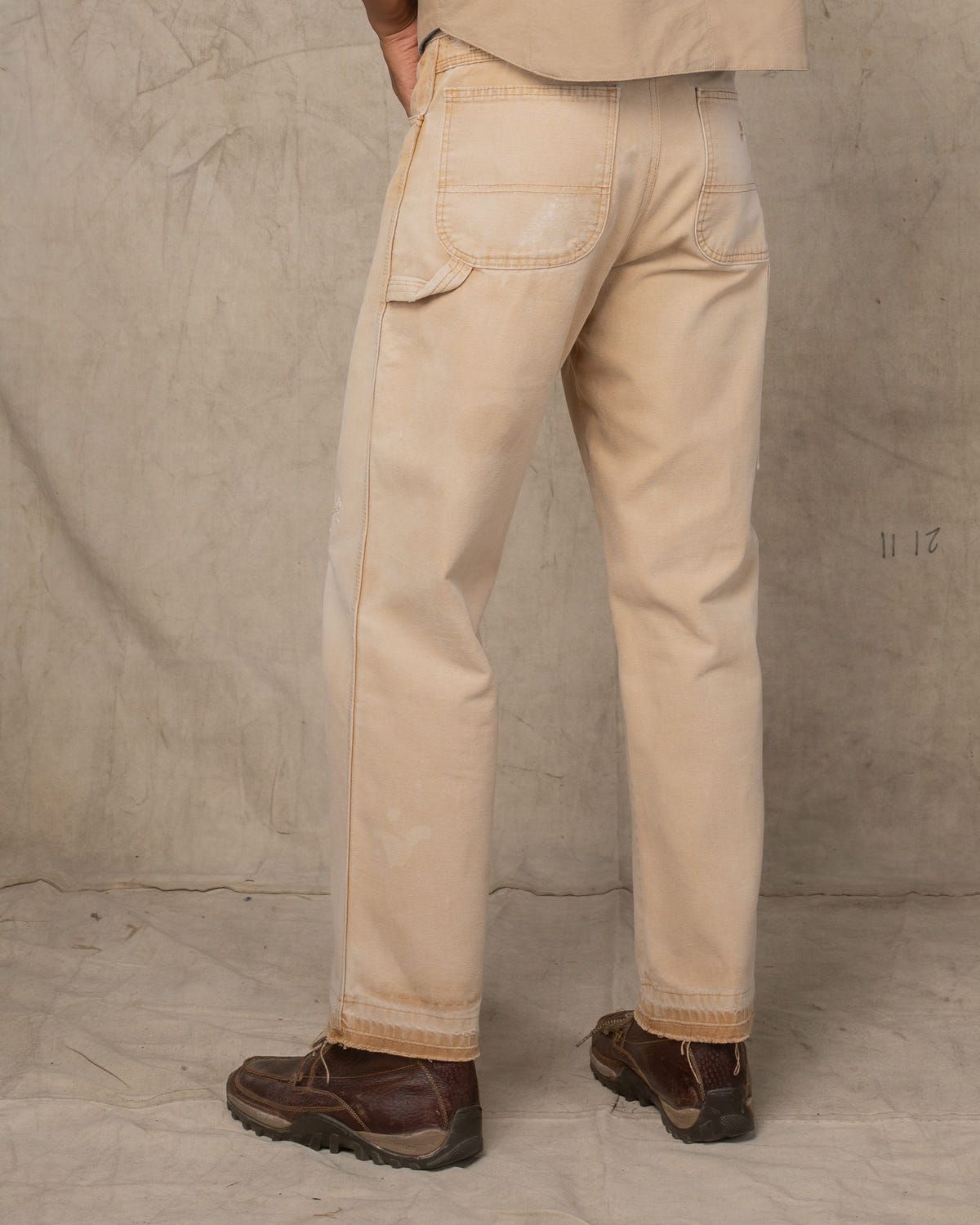 CROSS KNEE PANTS BEIGE - image 2