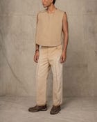 CROSS KNEE PANTS BEIGE view 3