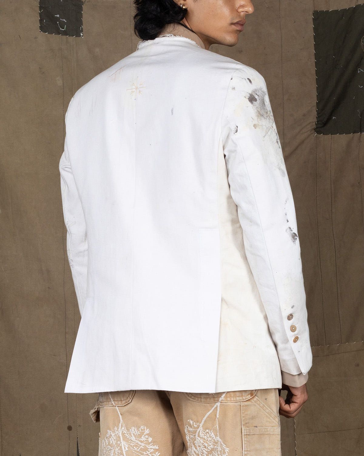 BANDHGALA WHITE PAINT SPLATTER - image 2