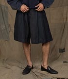 DOUBLE PLEATED SHORTS BLACK view 1