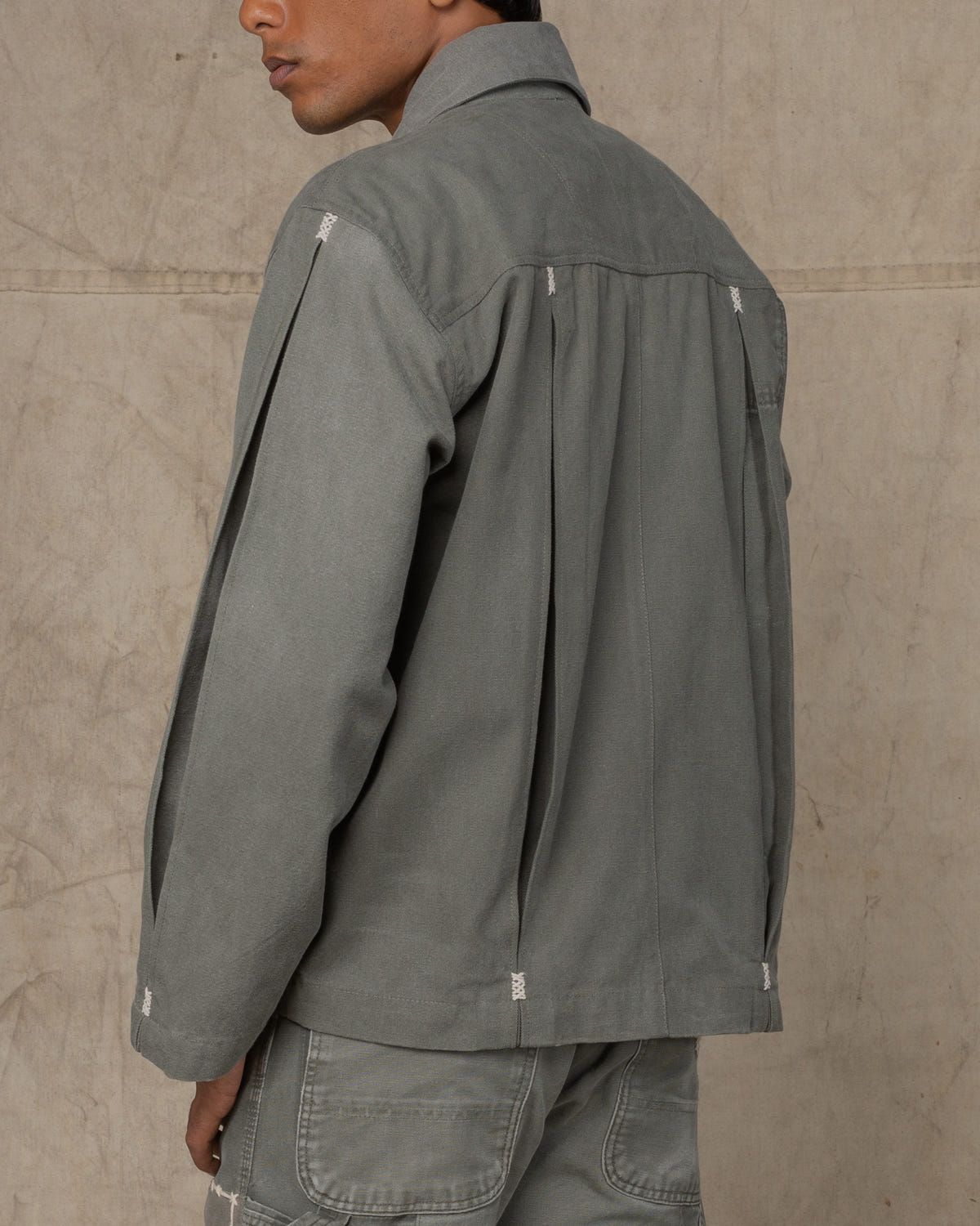 BOX PLEAT JACKET GREEN - image 3