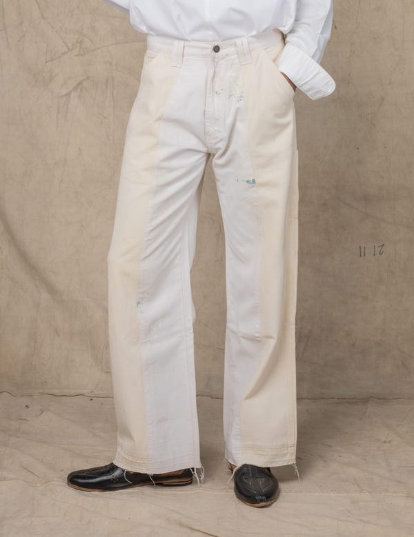 Rkive City — DUAL TONE PANTS WHITE PAINT SPLATTER