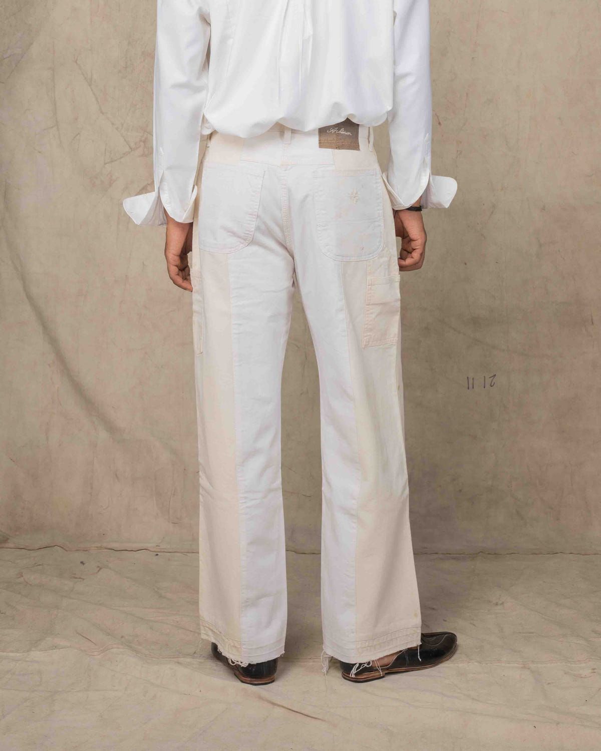 DUAL TONE PANTS WHITE PAINT SPLATTER - image 2