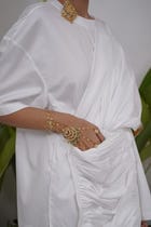Pocket saree drape T-shirt view 1