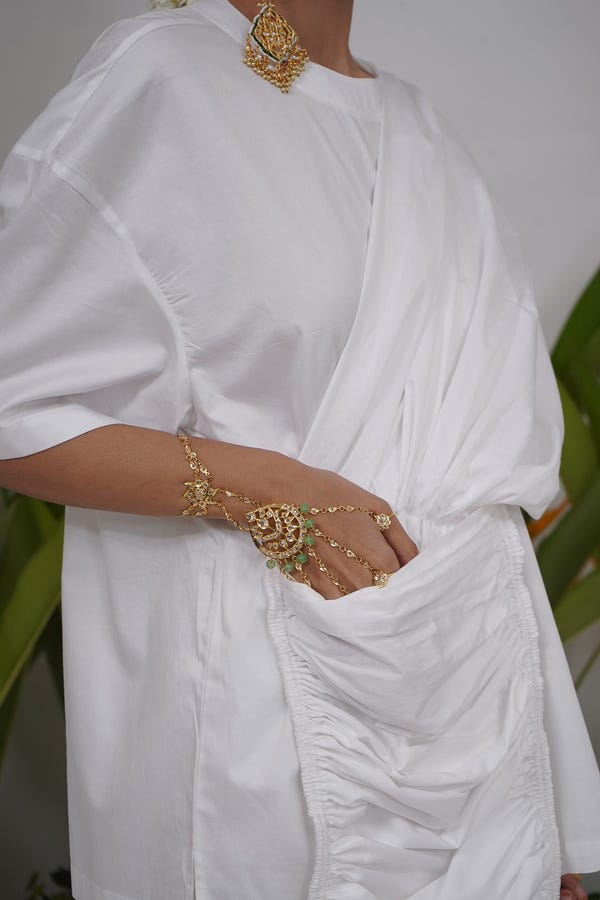 Saim — Pocket saree drape T-shirt