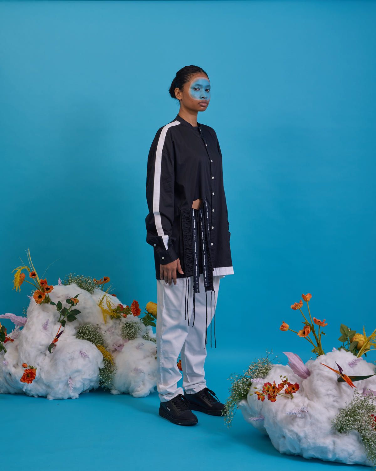 Cut-out fringed shirt - image 1