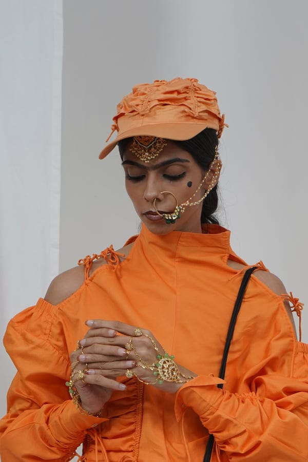 Saim — Gathered umbrella cap