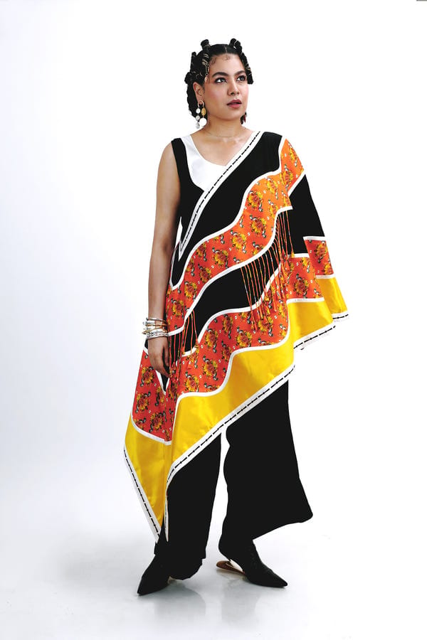 Saim — Tassel wave one shoulder set