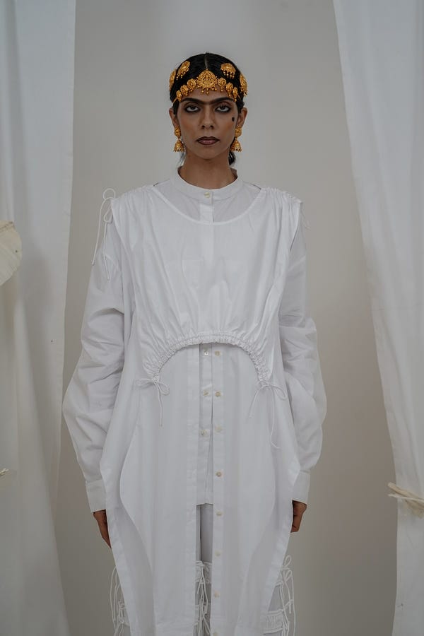 Saim — Apron multi sleeve shirt
