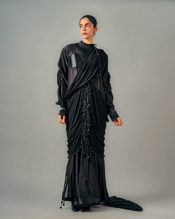 Saim — Saree drape dress