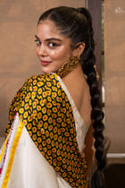 Cross drape one shoulder set view 3