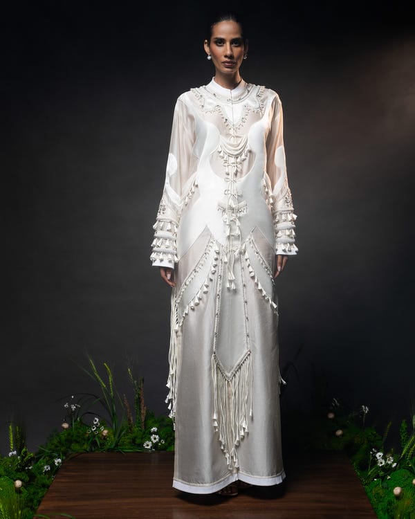 Saim — Sculptural patchwork dress