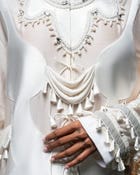 Sculptural patchwork dress view 2
