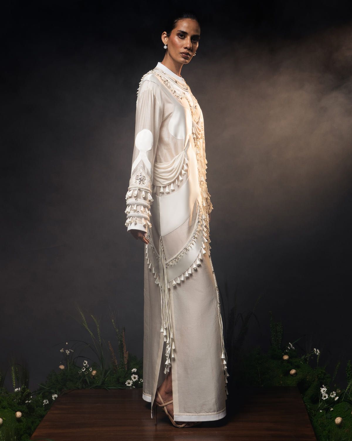 Sculptural patchwork dress - image 3