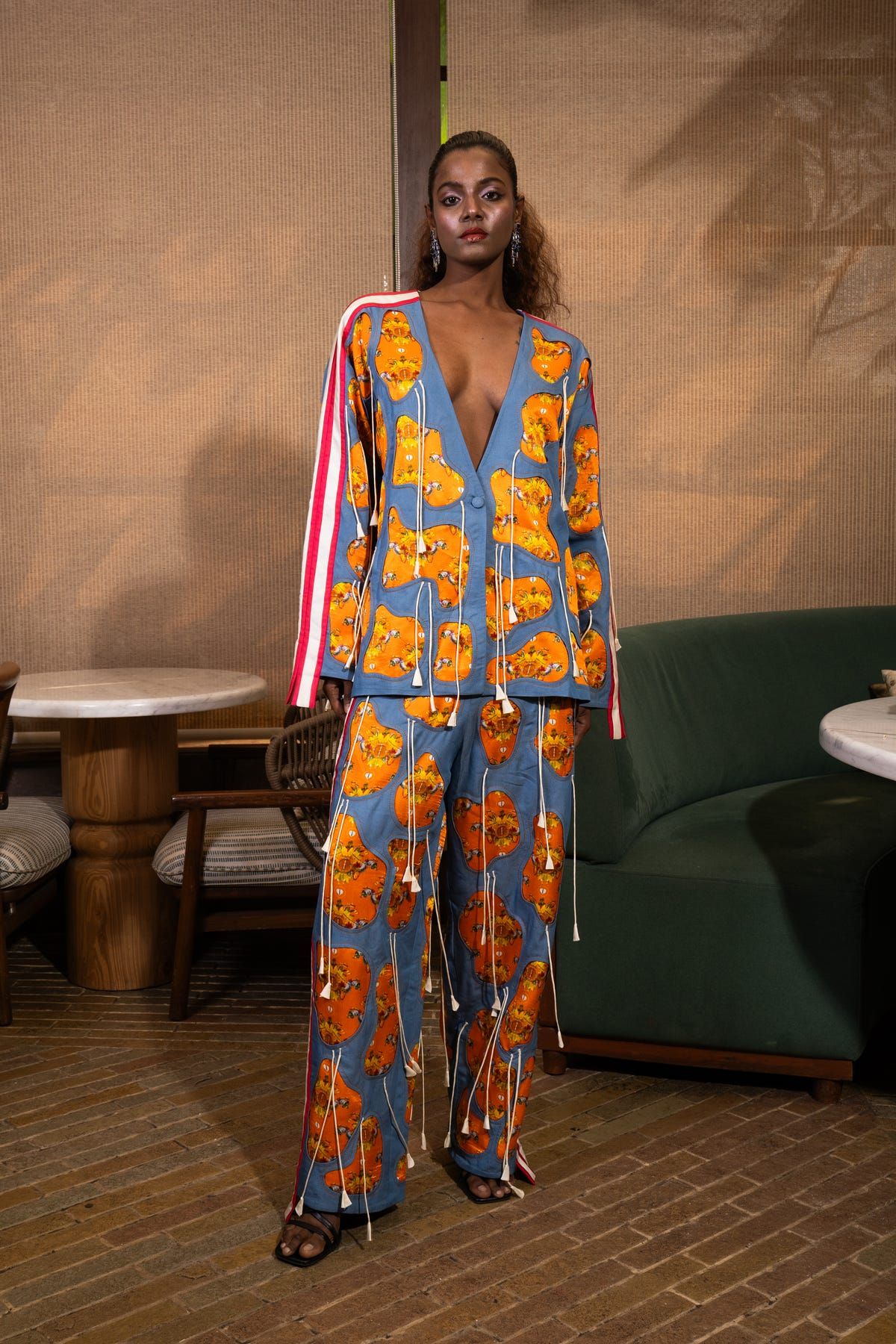 Amoeba fringed jacket set - image 2