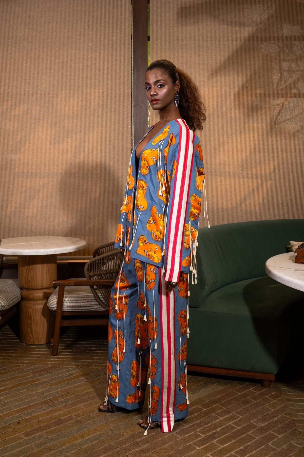 Amoeba fringed jacket set - image 3