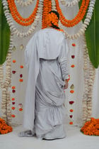 Deconstructed buttons saree set view 4