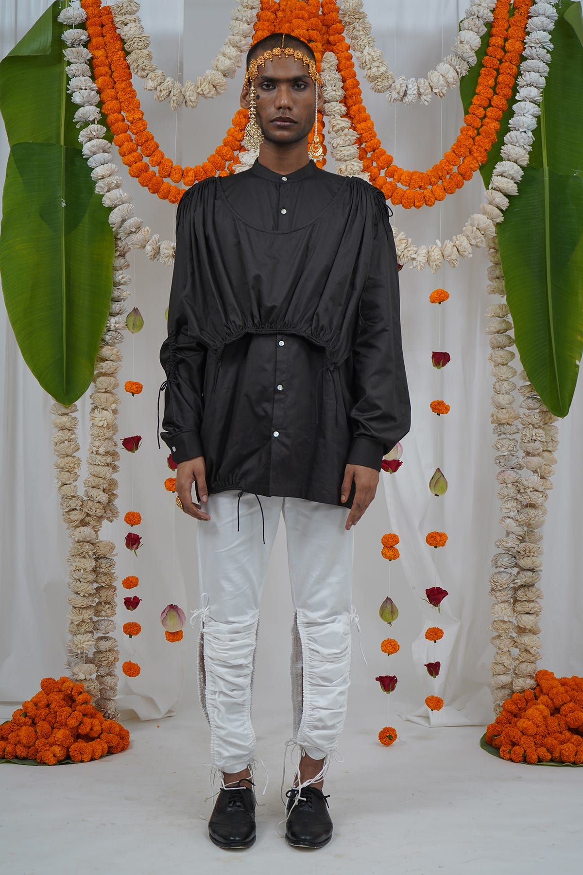 Gathered apron shirt - image 2