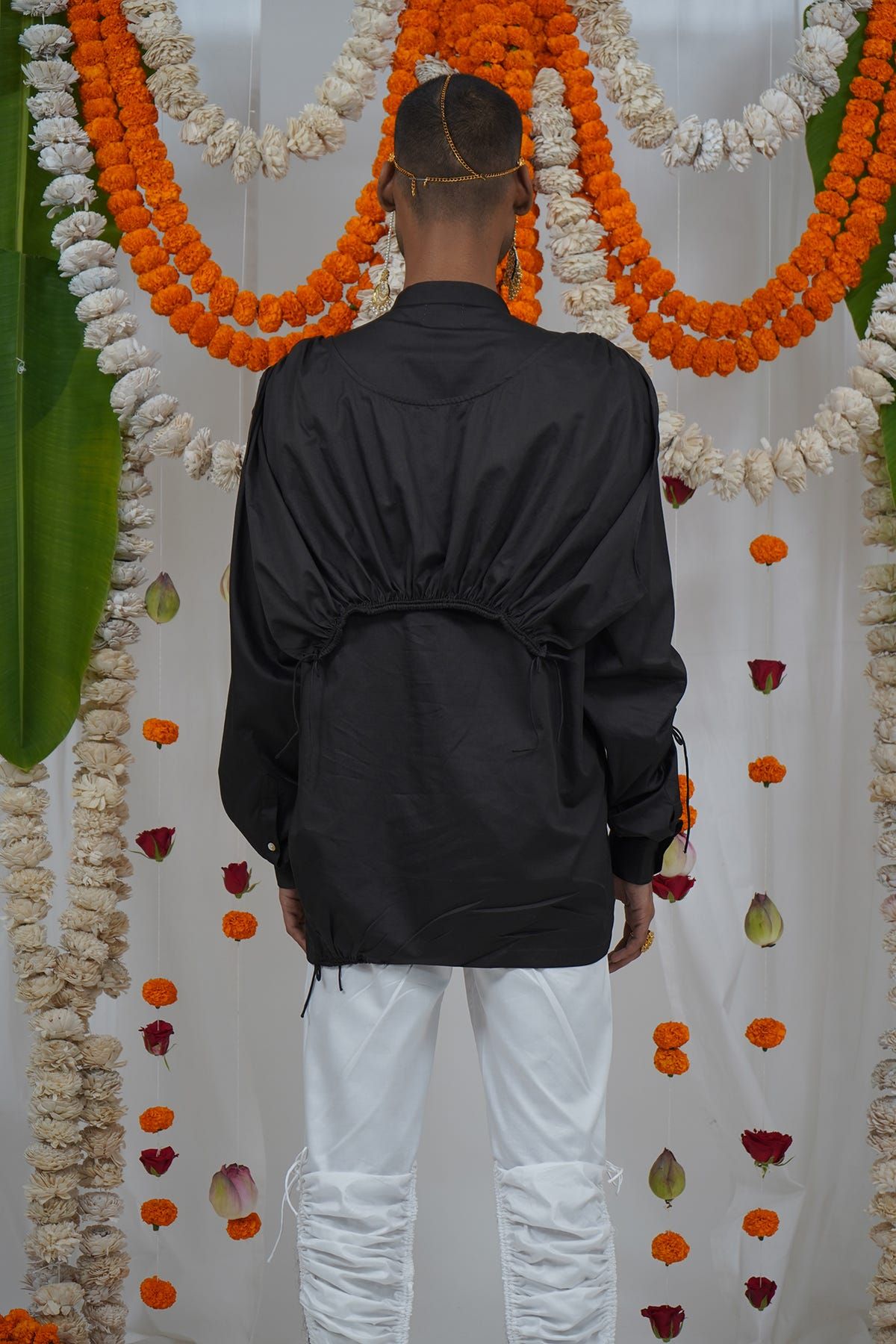 Gathered apron shirt - image 3