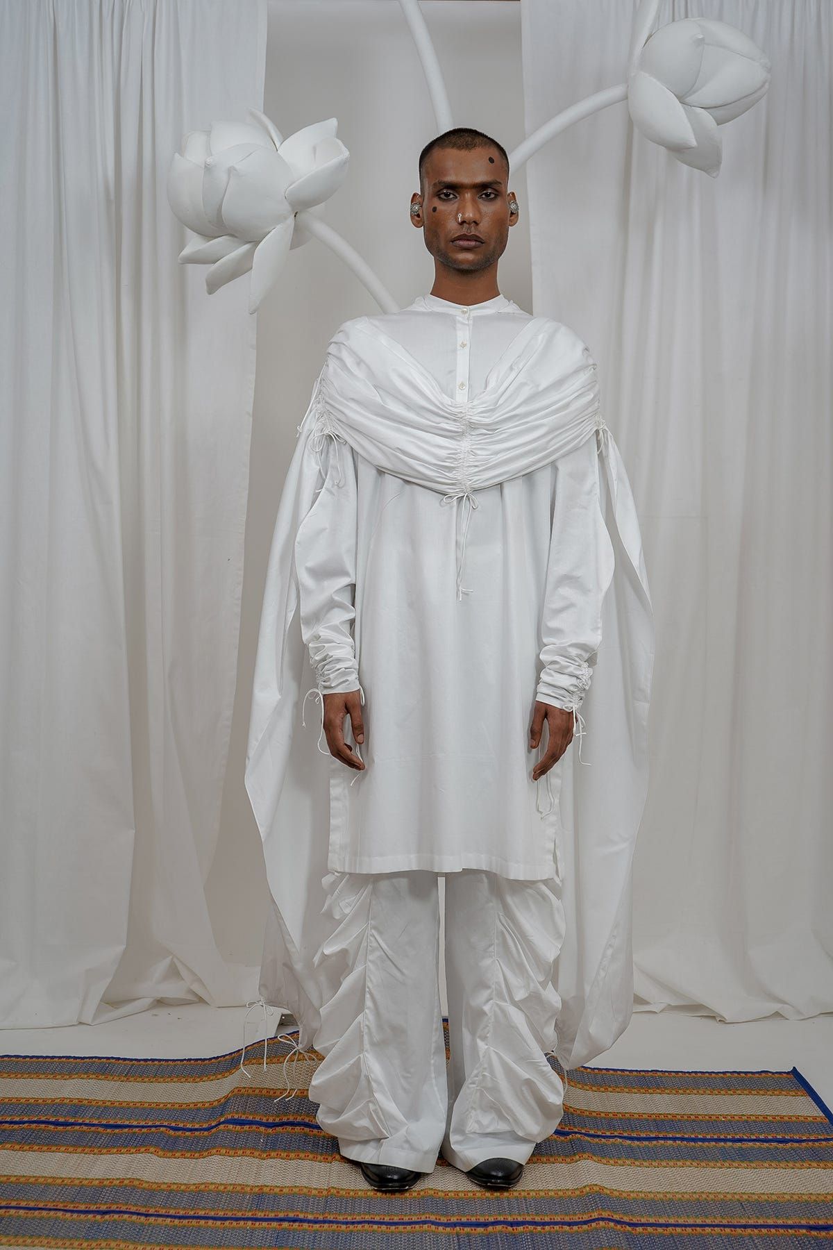 Gathered hoodie kurta set - image 1