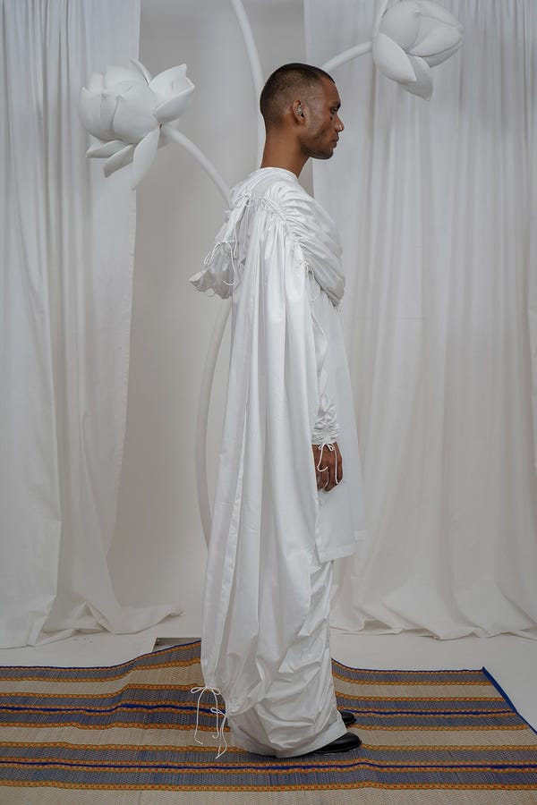 Saim — Gathered hoodie kurta set