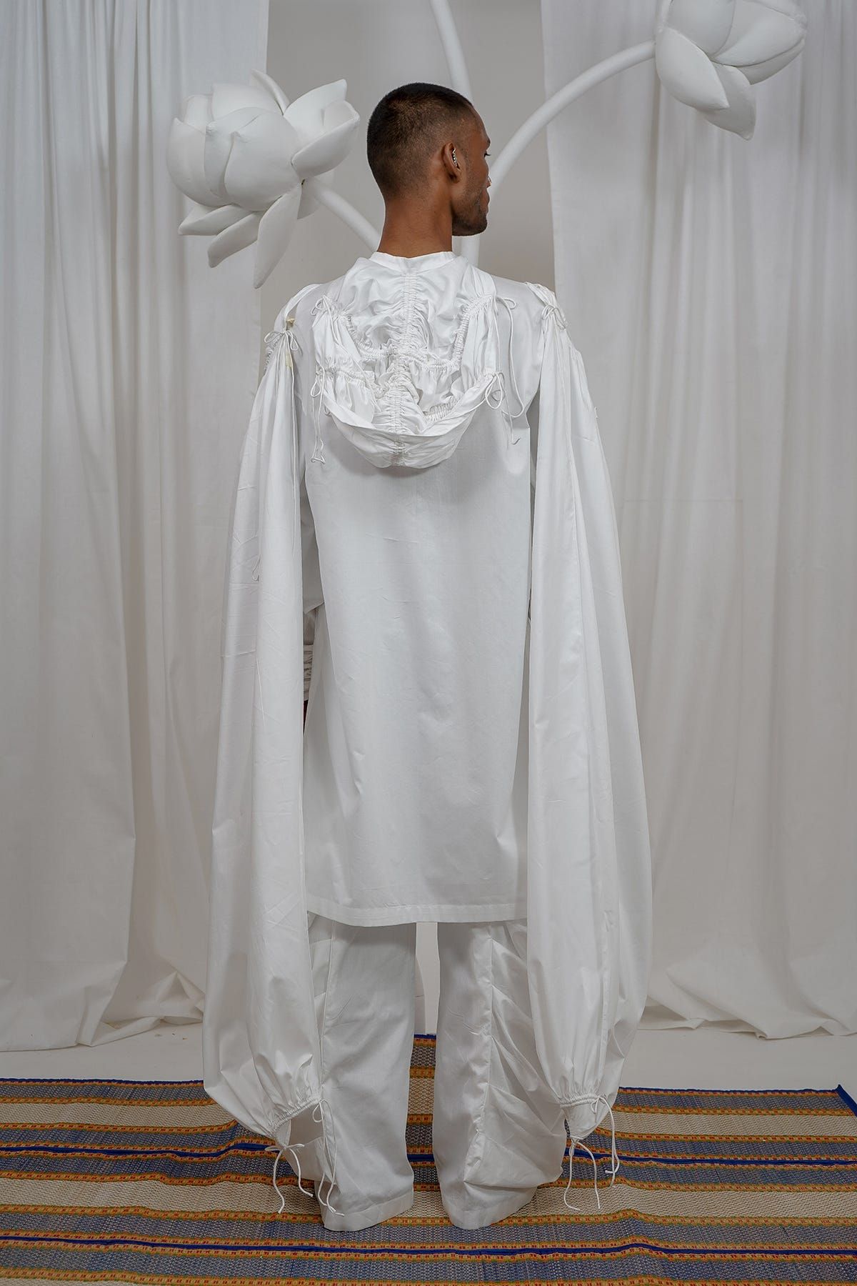 Gathered hoodie kurta set - image 3