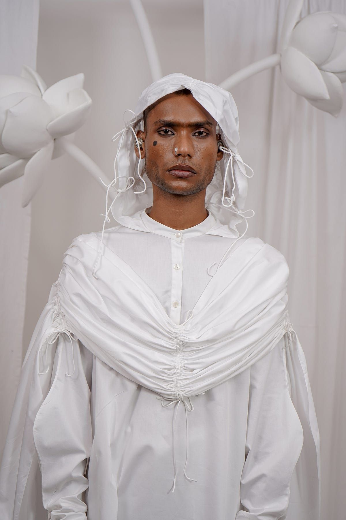 Gathered hoodie kurta set - image 5