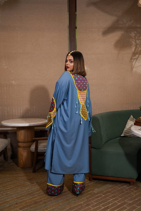 Saim — Yoke patchwork kurta set