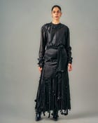 Tube patchwork top + Cut-out tassels skirt set view 1