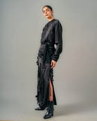 Tube patchwork top + Cut-out tassels skirt set view 3