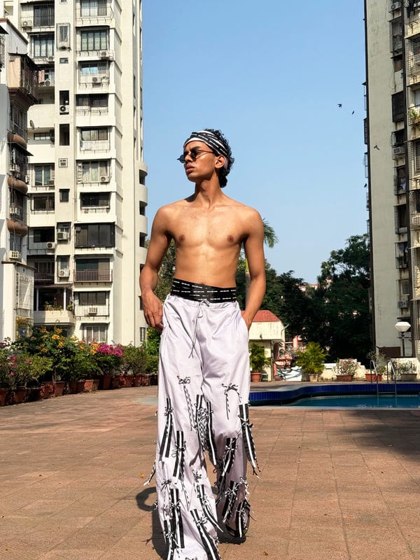 Saim — Tie-up fringed trouser