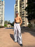 Tie-up fringed trouser view 6