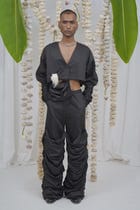 Heart cropped jacket set view 2