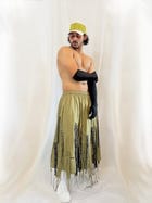 Cut-out fringed skirt view 2