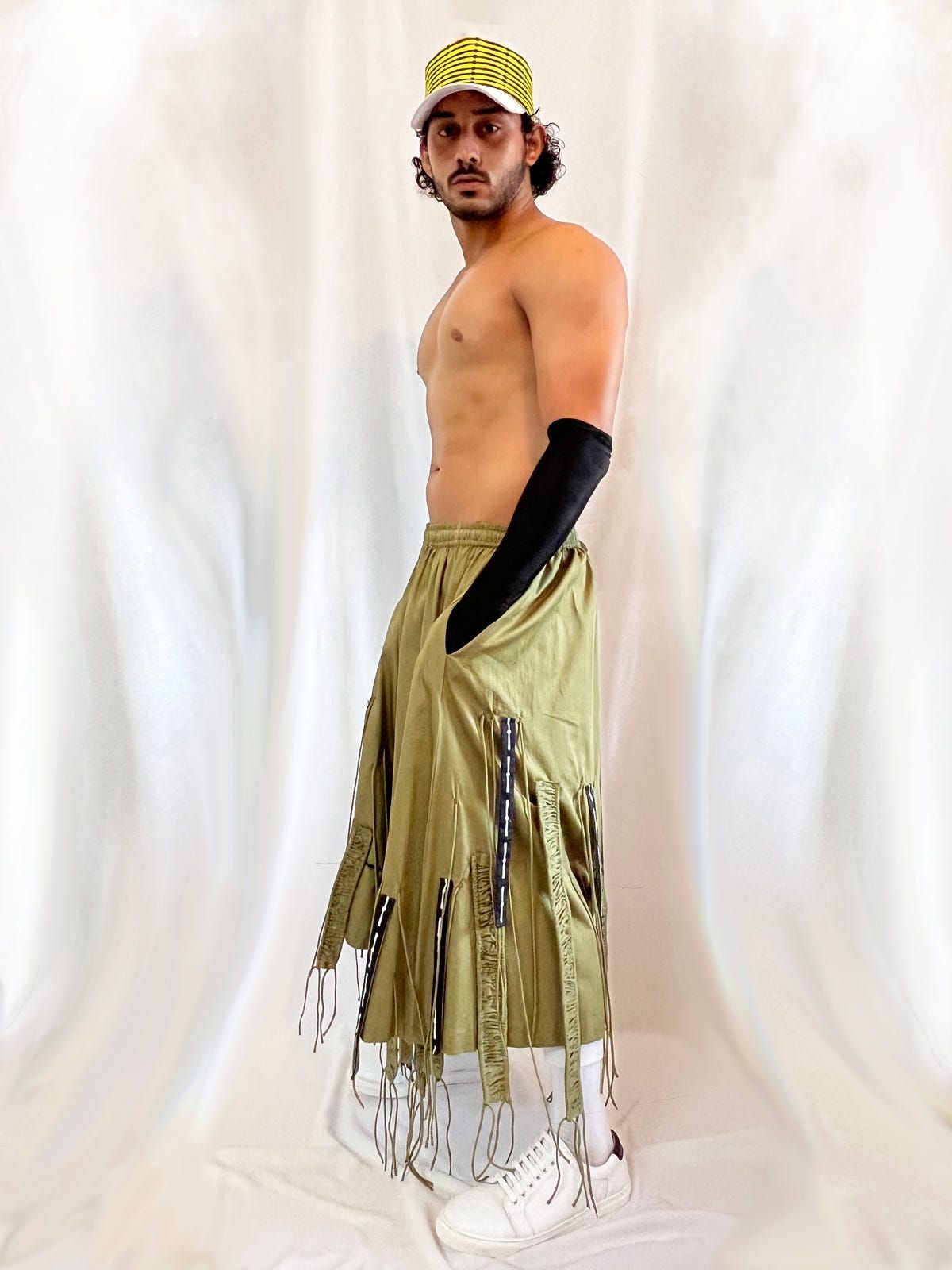 Cut-out fringed skirt - image 4