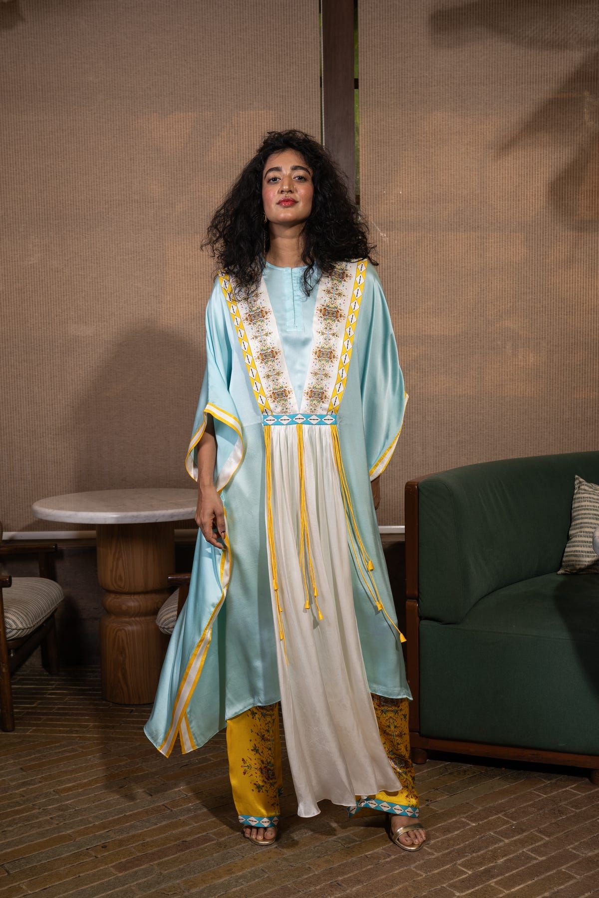 Dupatta drape kaftan set - image 1