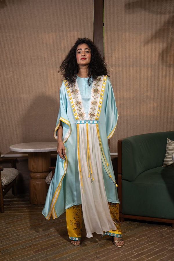 Saim — Dupatta drape kaftan set