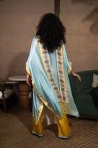 Dupatta drape kaftan set view 2