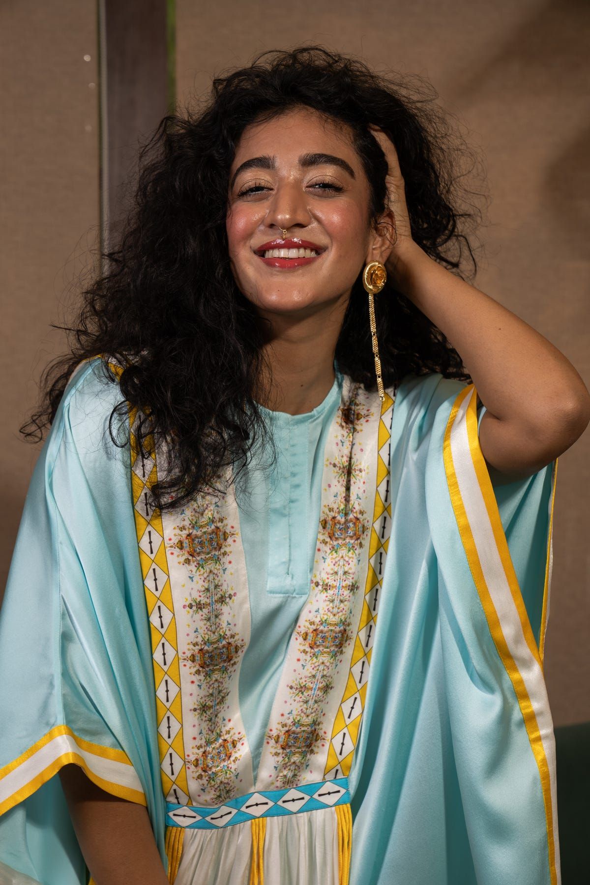 Dupatta drape kaftan set - image 4