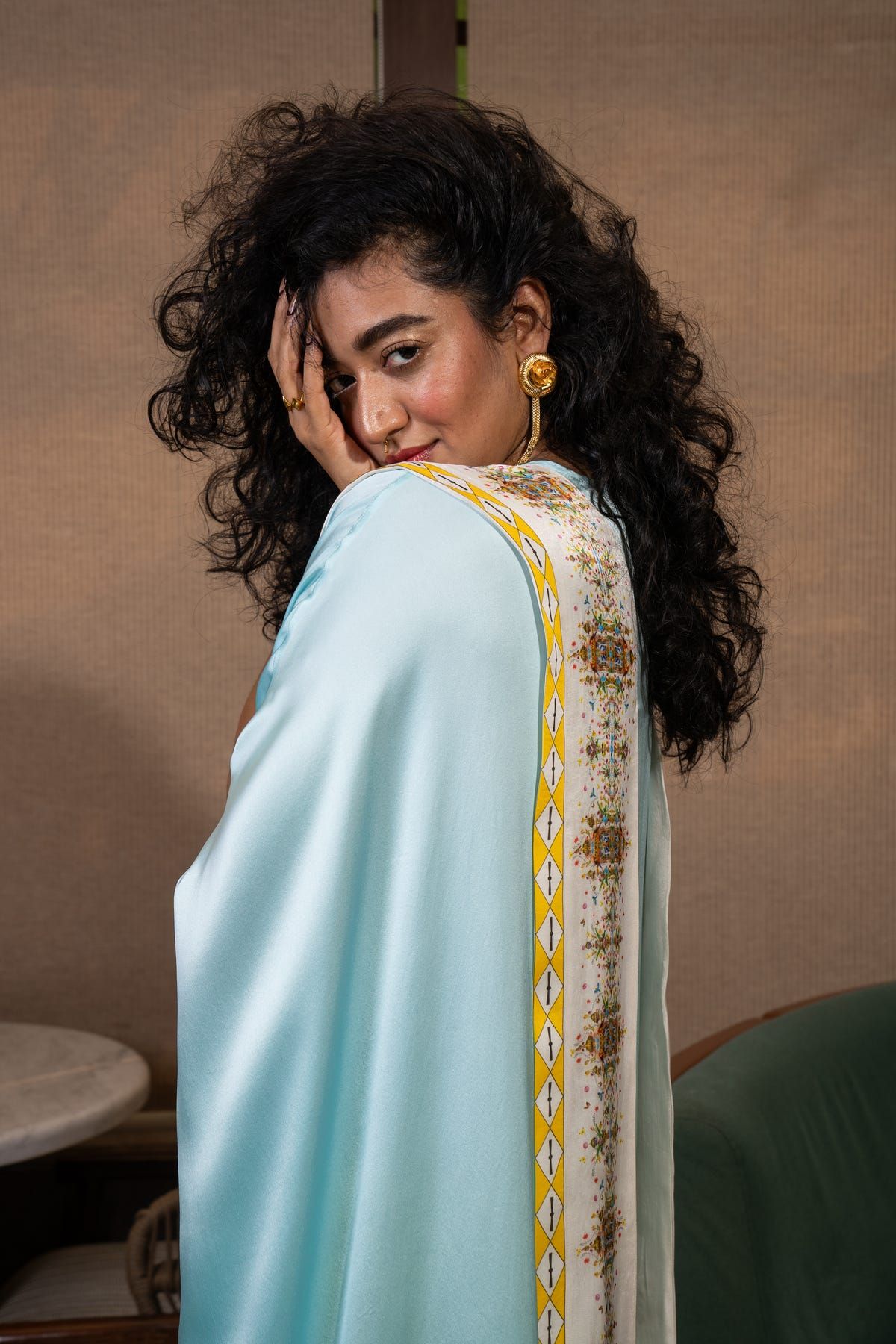 Dupatta drape kaftan set - image 5