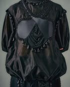 Cross gathered top + Sheer insert godet trouser set view 2