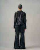 Cross gathered top + Sheer insert godet trouser set view 4