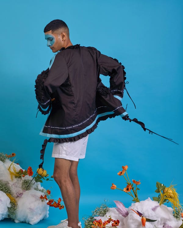 Saim — Gathered ruffled jacket