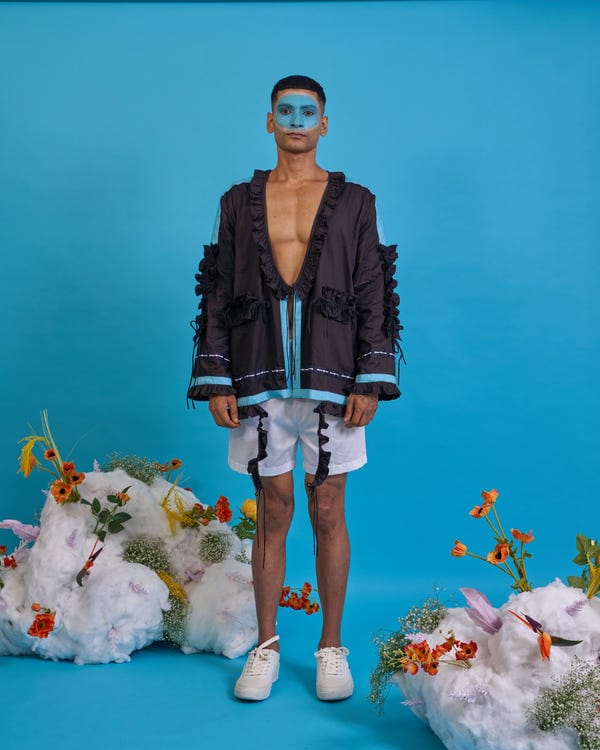Saim — Gathered ruffled jacket